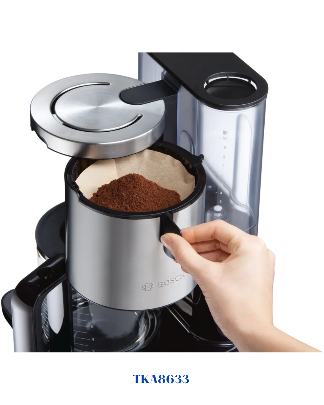 BOSCH STYLINE COFFEE MAKER BLACK, 1160W, 1.4L