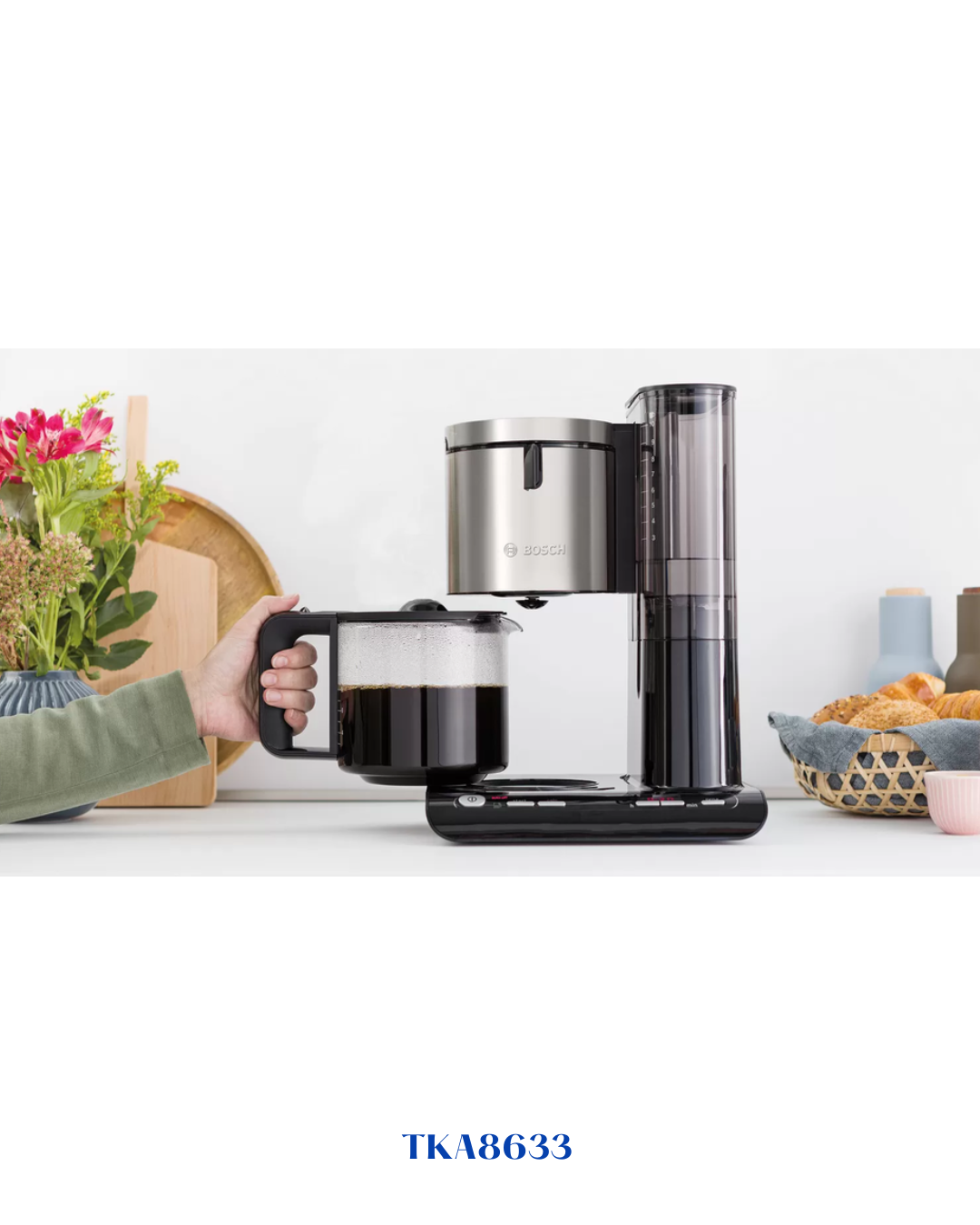BOSCH STYLINE COFFEE MAKER BLACK, 1160W, 1.4L