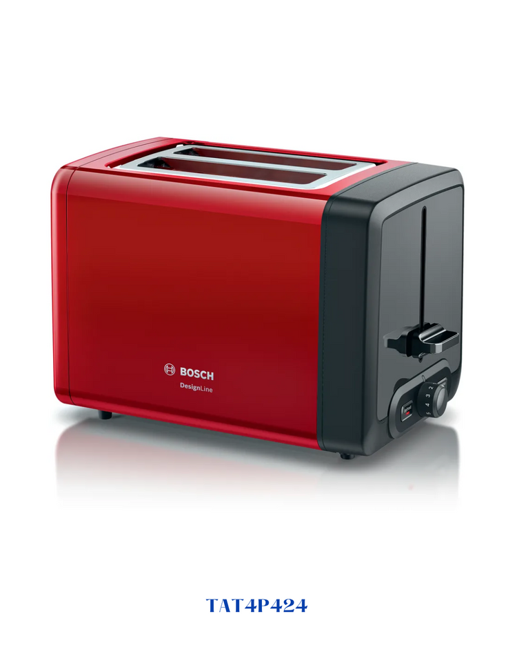 BOSCH COMPACT TOASTER DESIGNLINE RED 820-970W