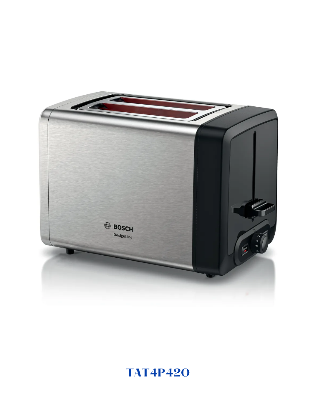 BOSCH  COMPACT TOASTER DESIGNLINE STAINLESS STEEL 820-970W