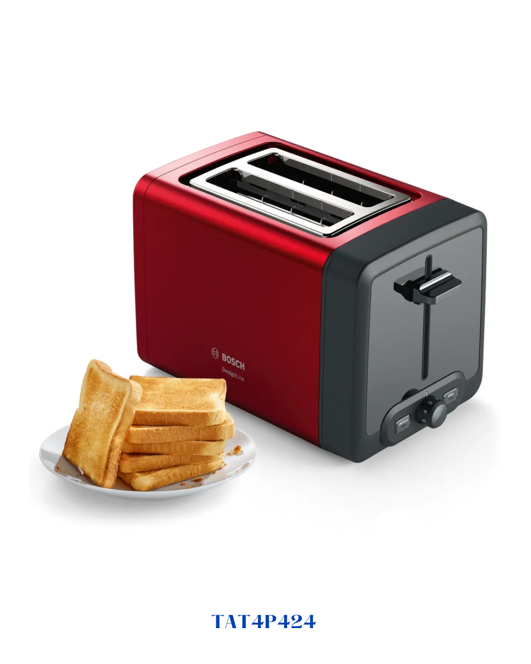 BOSCH COMPACT TOASTER DESIGNLINE RED 820-970W