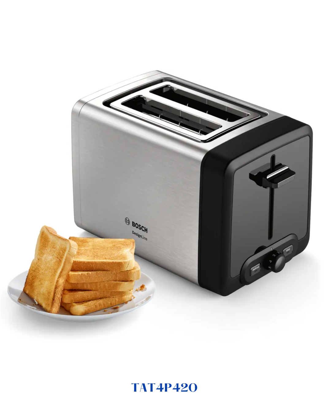 BOSCH  COMPACT TOASTER DESIGNLINE STAINLESS STEEL 820-970W