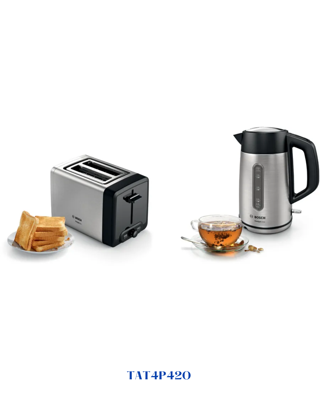 BOSCH  COMPACT TOASTER DESIGNLINE STAINLESS STEEL 820-970W