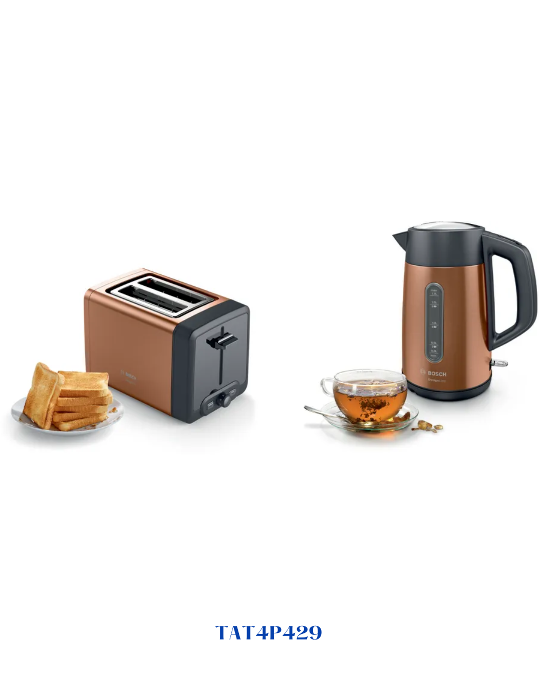 BOSCH COMPACT TOASTER DESIGNLINE COPPER 970W