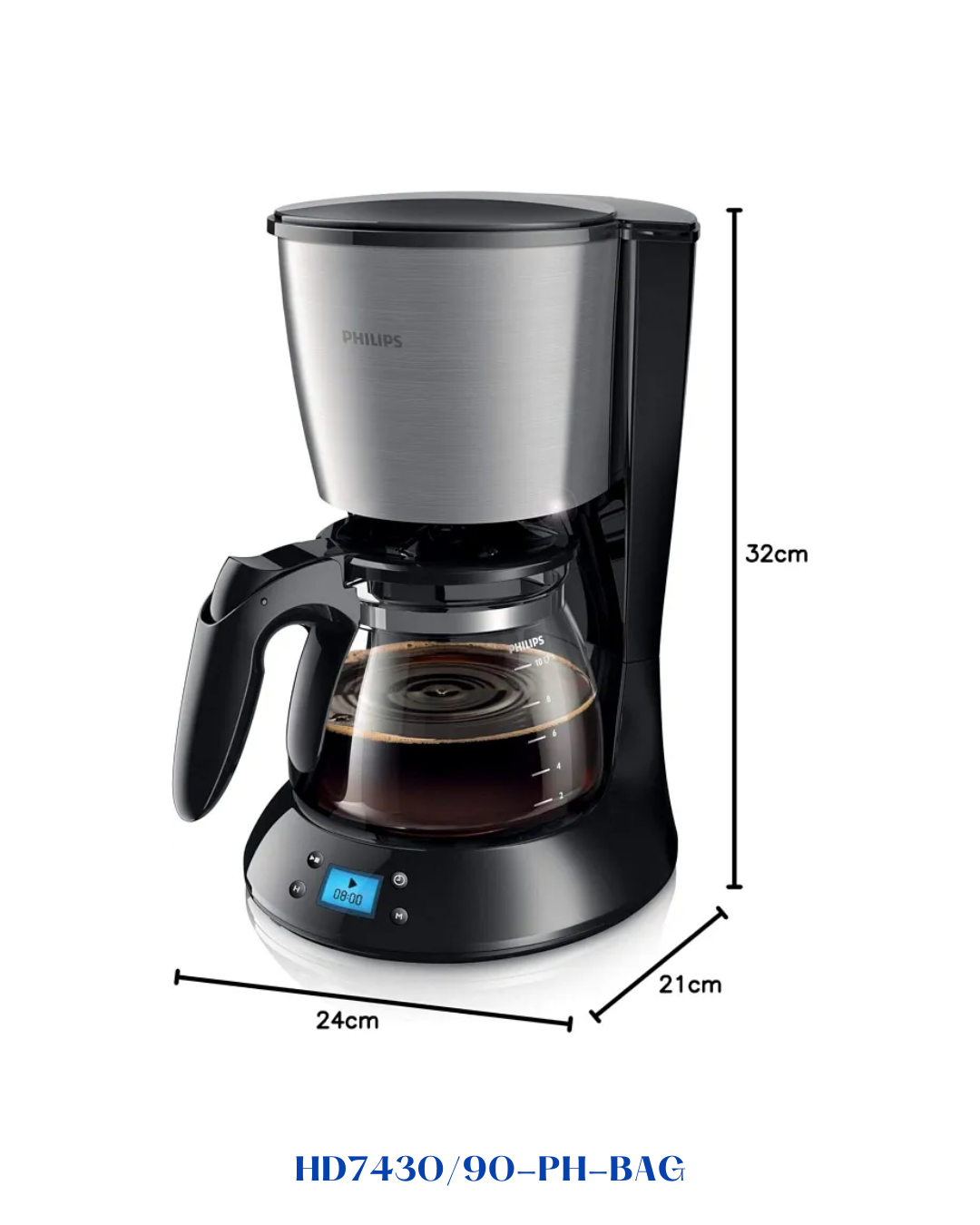 PHILIPS  DRIP COFFEE MAKER 1.2L-1000W