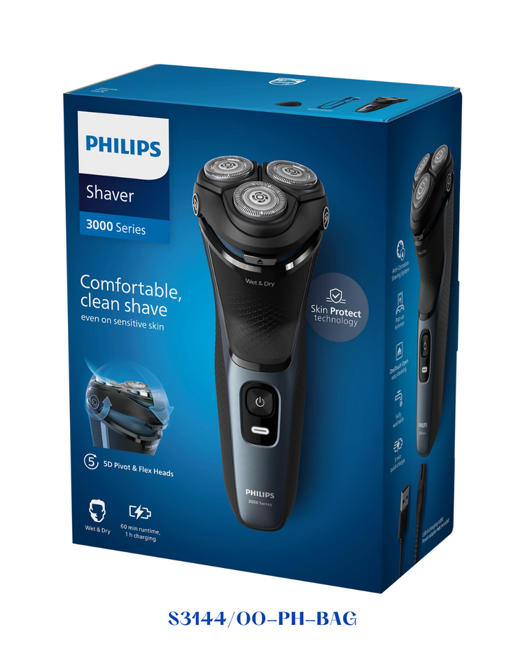 PHILIPS SHAVER 3000 SERIES WET & DRY ELECTRIC SHAVER