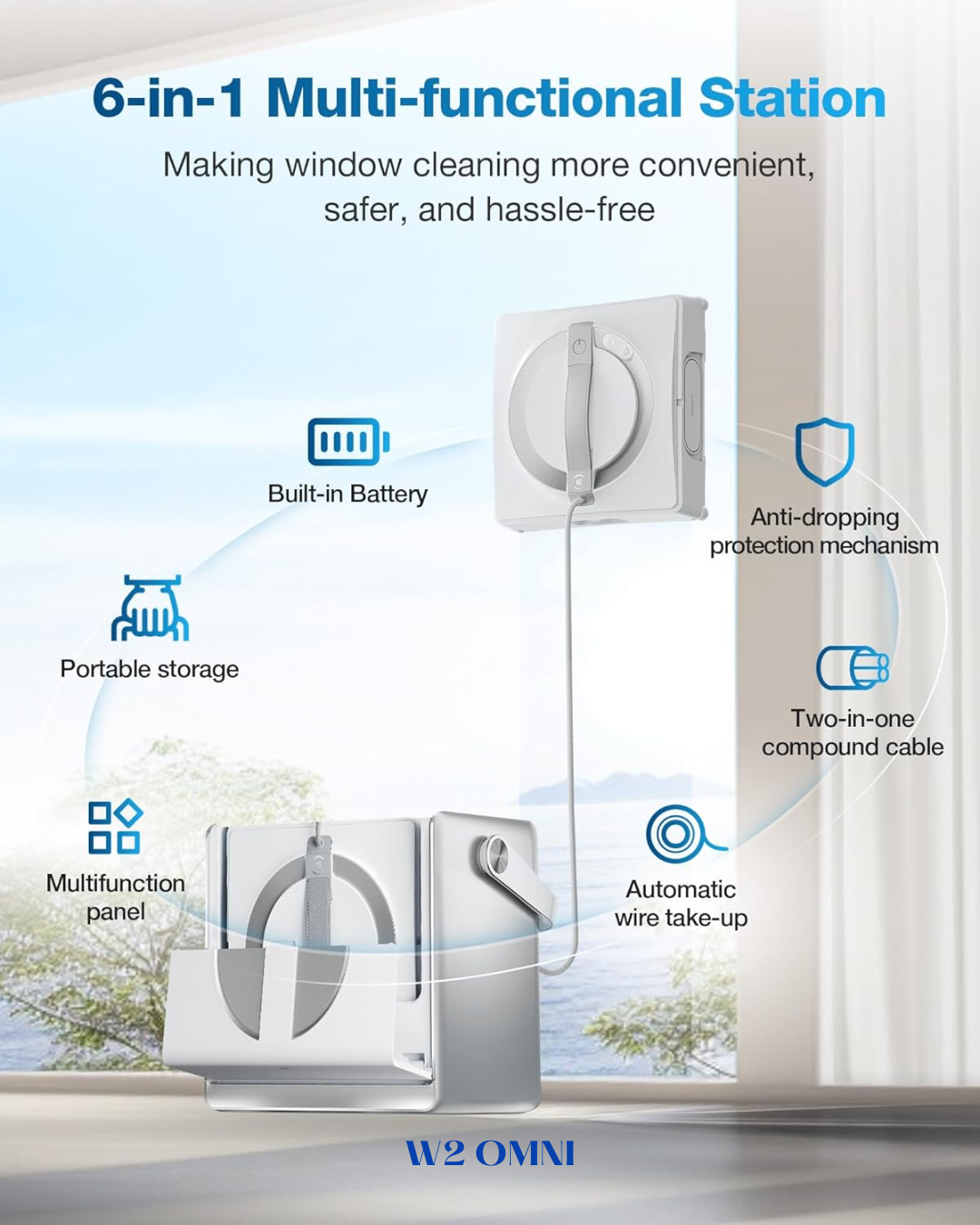 ECOVACS WINBOT W2 PRO OMNI WINDOW CLEANING ROBOT