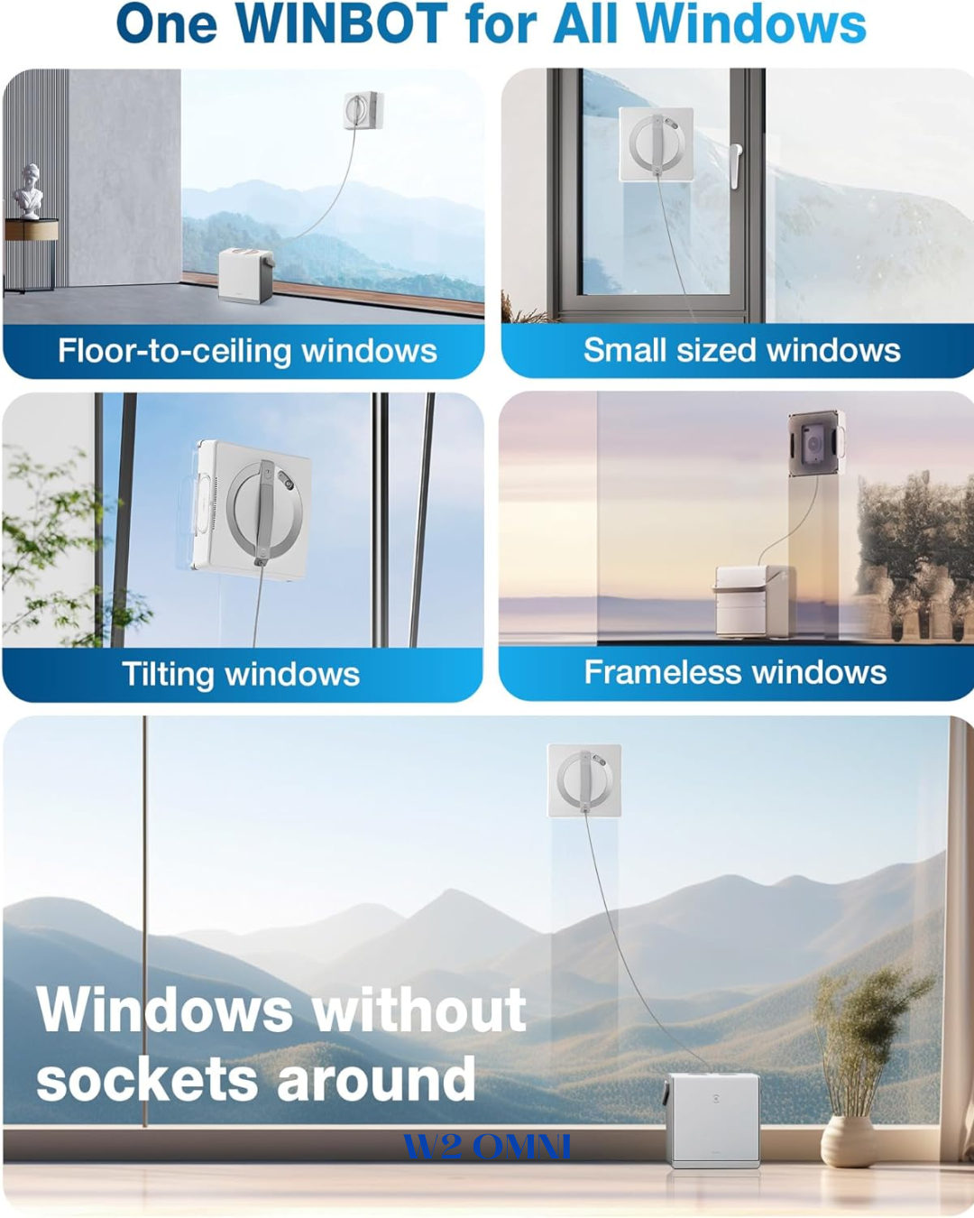 ECOVACS WINBOT W2 PRO OMNI WINDOW CLEANING ROBOT