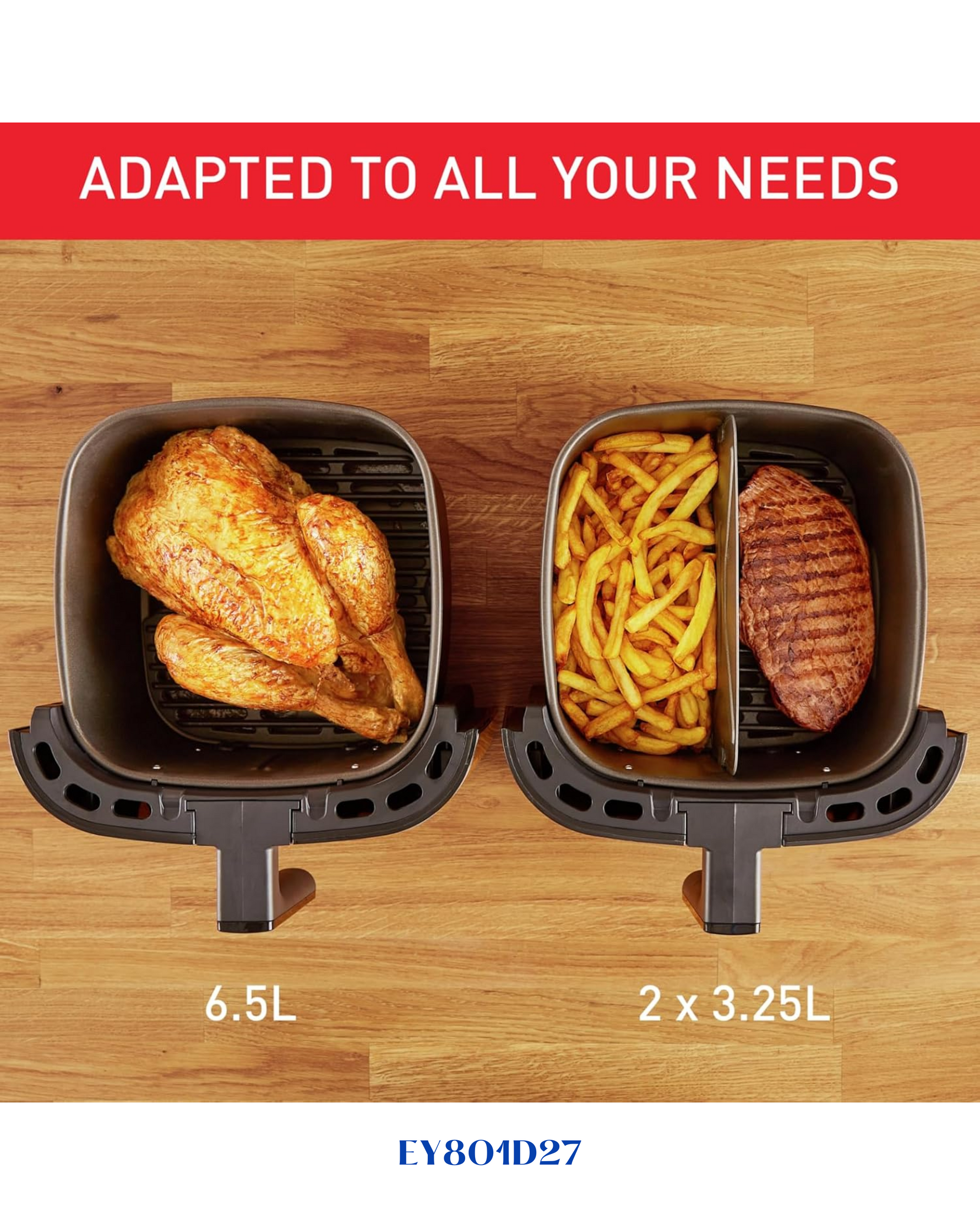 TEFAL EASY FRY & GRILL XXL INOX-6.5 L-1830W-قلاية تيفال الهوائية