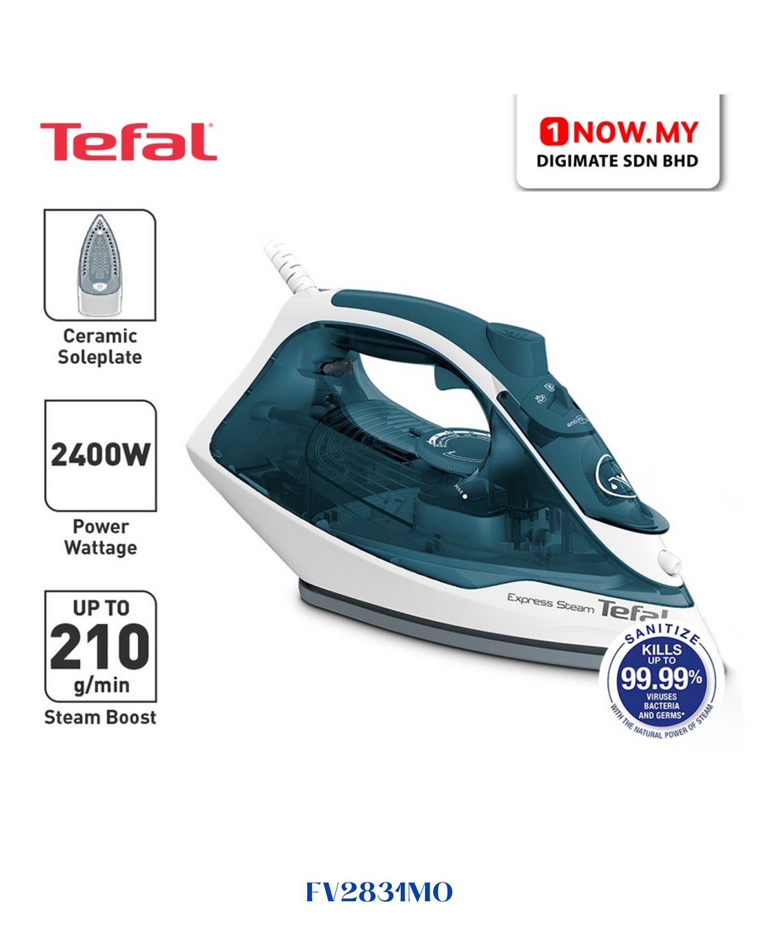 TEFAL EXPRESS STEAM 2400W-مكوااة تيفال البخارية