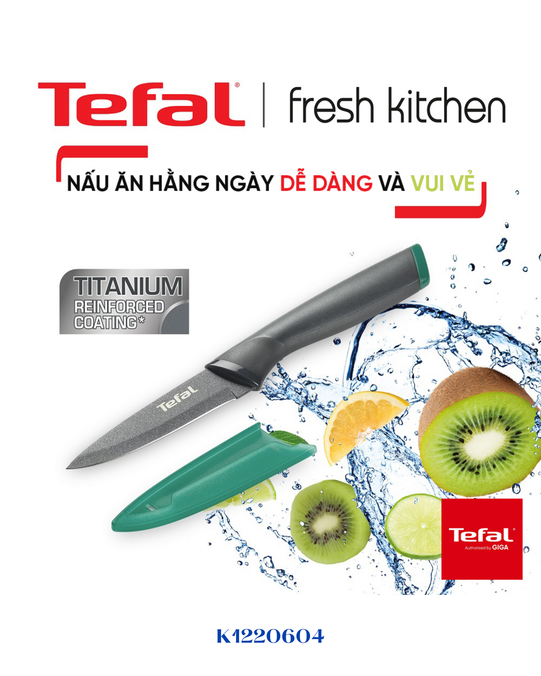 TEFAL FRESH KITCHEN KNIFE 9CM- سكين تيفال ٩ سم