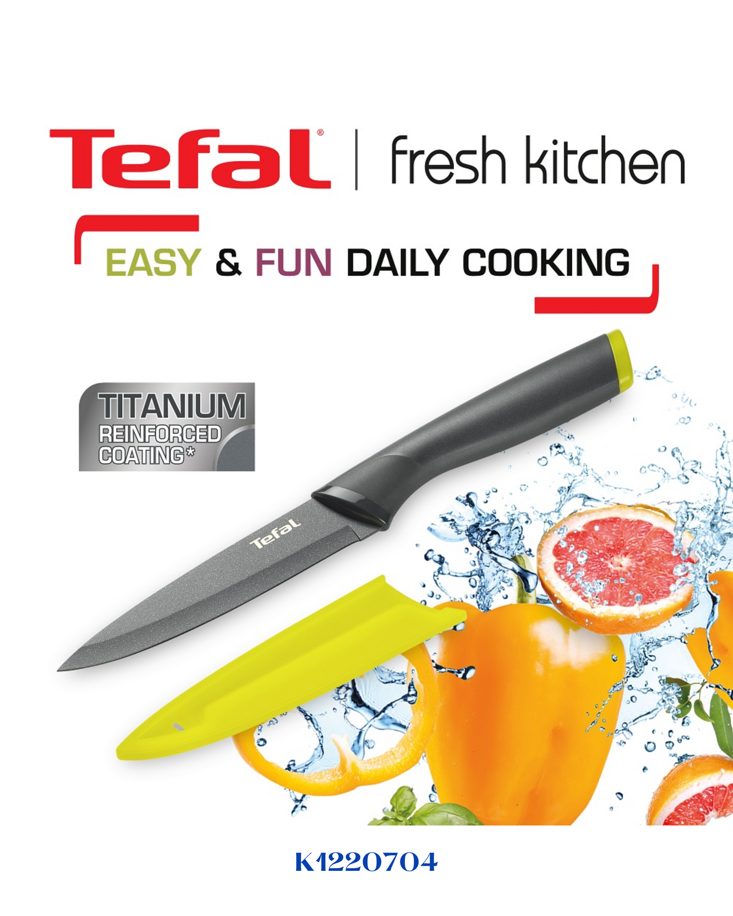 TEFAL FRESH KITCHEN KNIFE 12 CM- سكين تيفال ١٢ سم