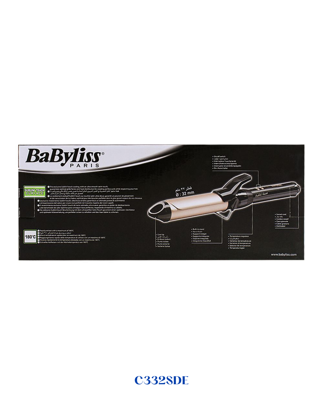 BABYLISS 32MM SUBLIM’ TOUCH PRO 180 CURLING IRON 180°C