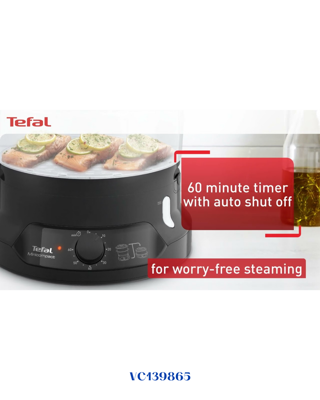 TEFAL MINICOMPACT STEAM COOKER 800W- جهاز طبخ بالبخار