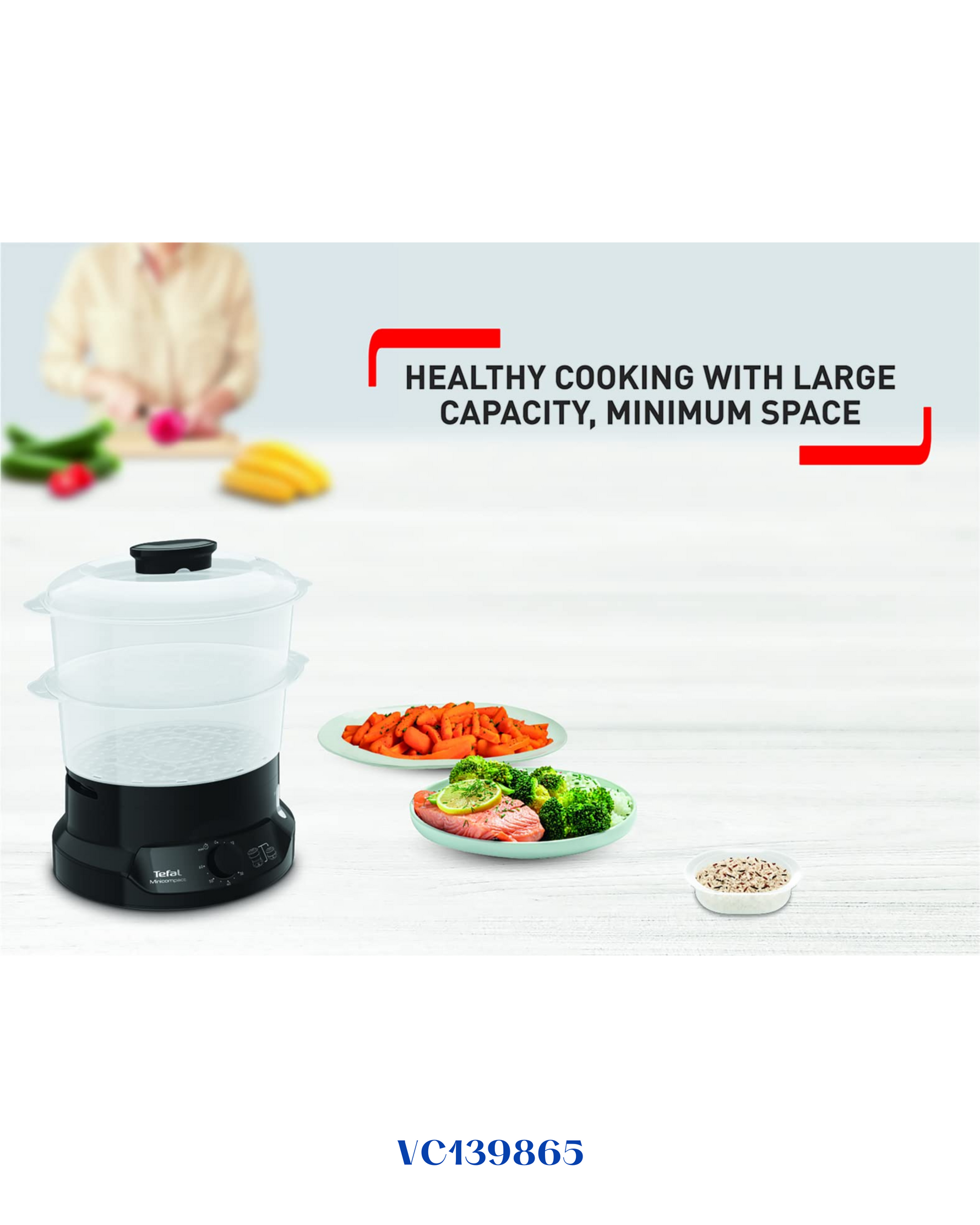 TEFAL MINICOMPACT STEAM COOKER 800W- جهاز طبخ بالبخار