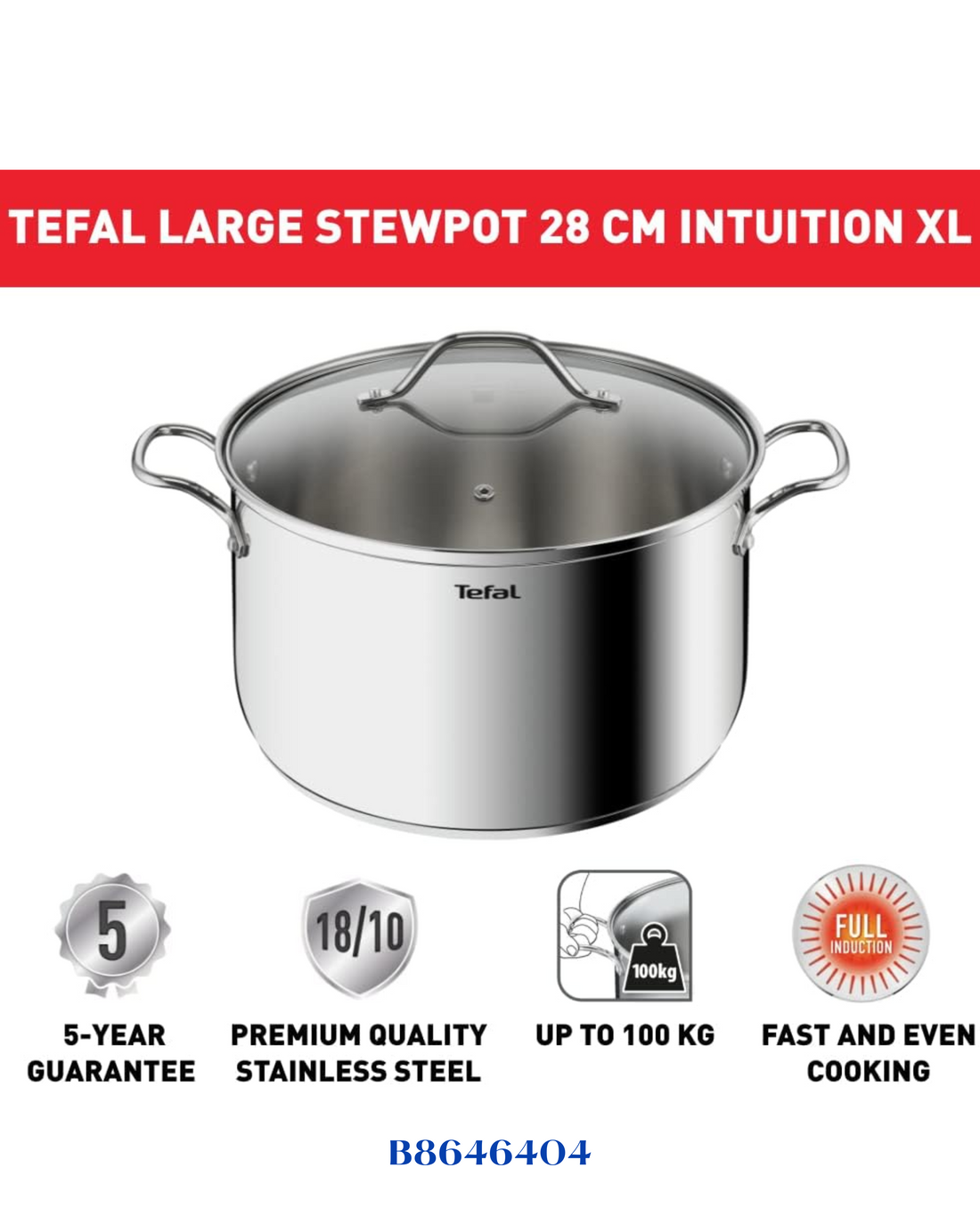 TEFAL STAINLESS STEEL 28CM