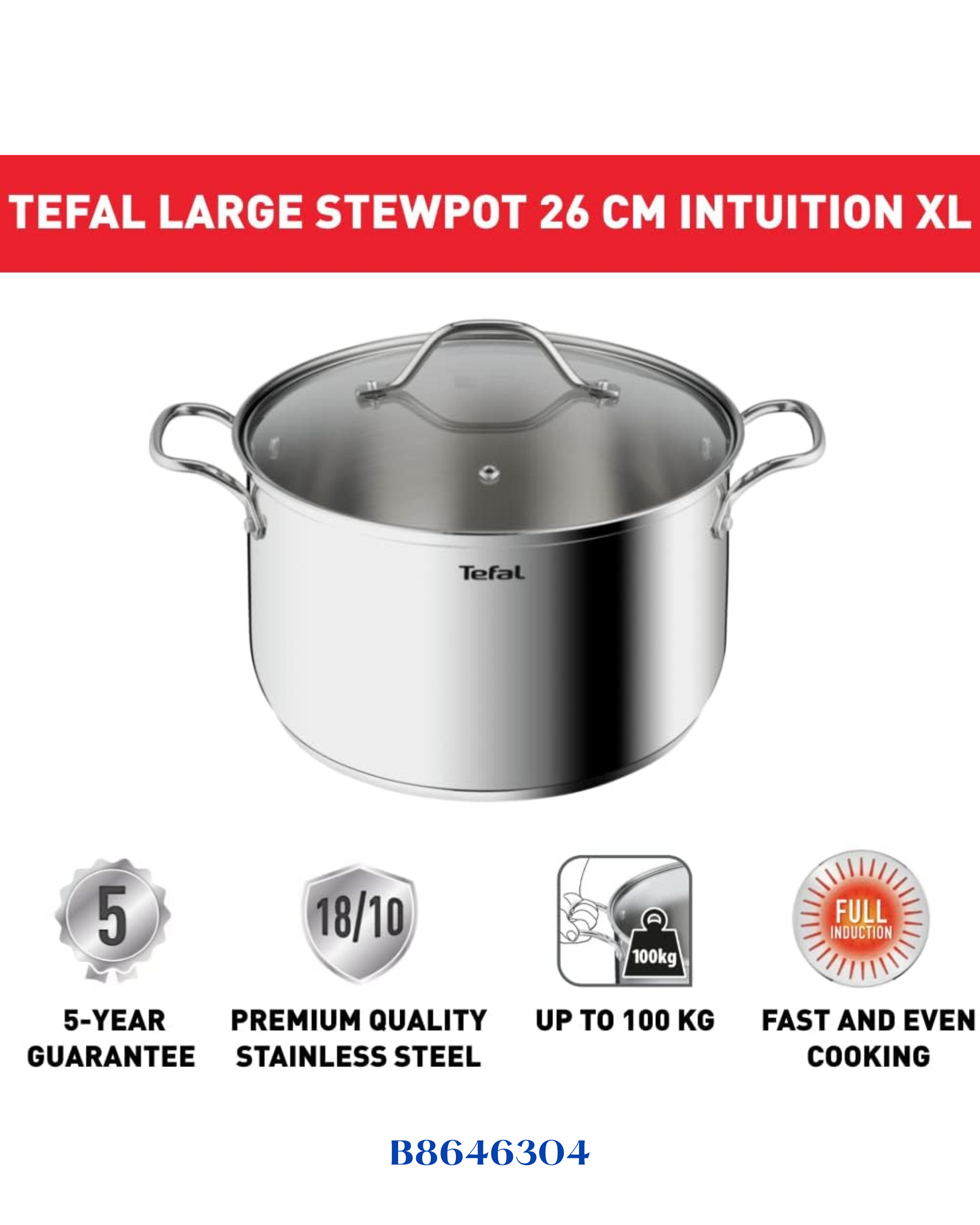 TEFAL STAINLESS STEEL 26CM