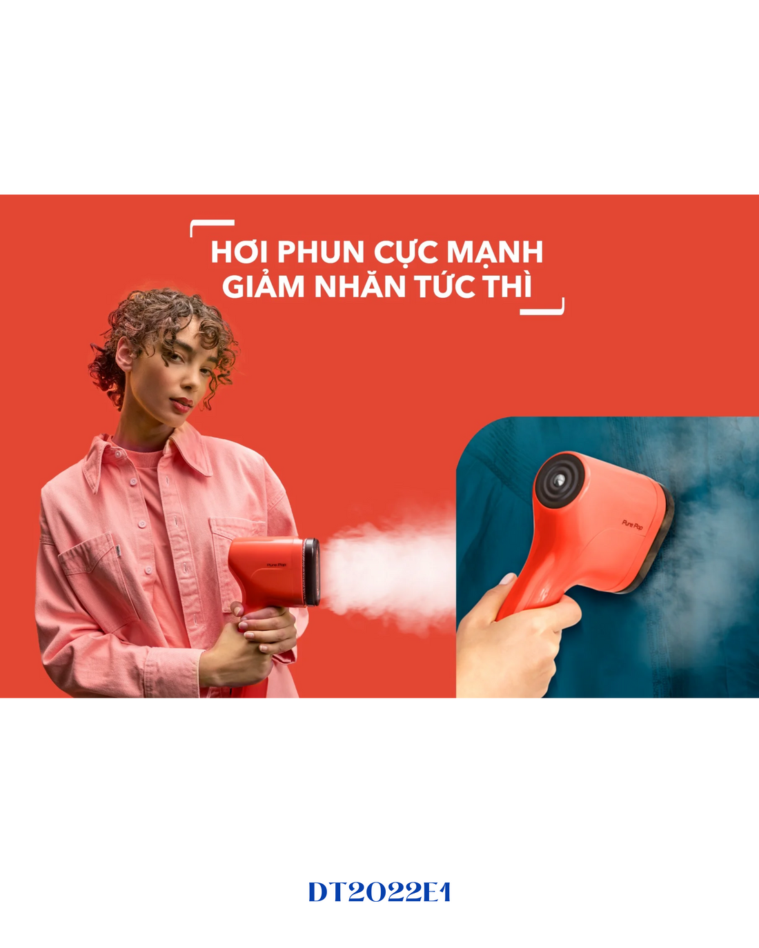 TEFAL PURE POP GARMENT STEAMER 1300W-70ML