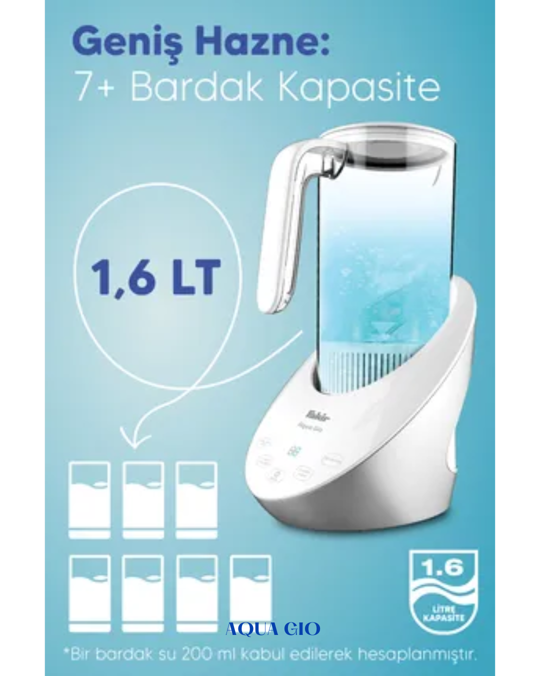 FAKIR AQUA GIO HYDROGEN-RICH WATER GENERATOR 15W 1.6L