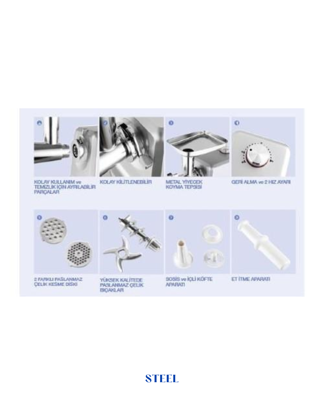 FAKIR STEEL PROOF MEAT GRINDER 1800W