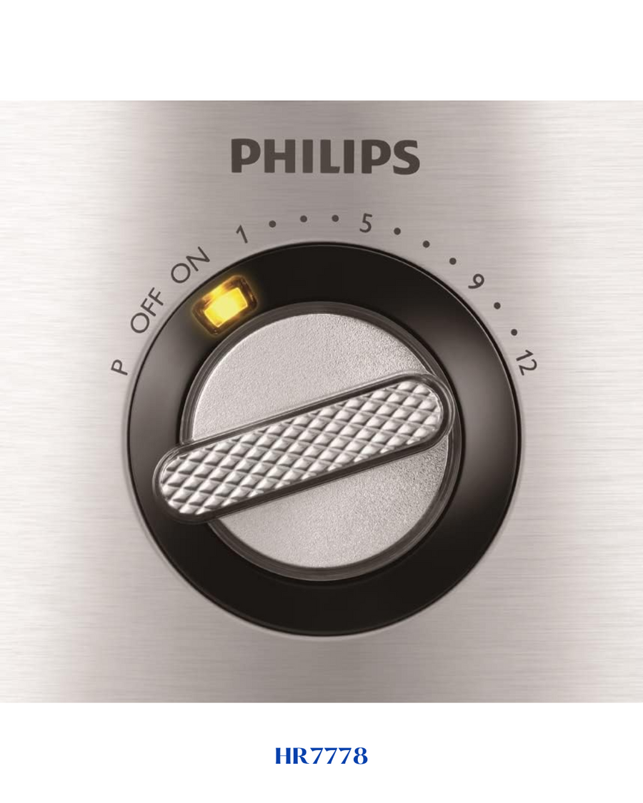 PHILIPS FOOD PROCESSOR HR7778 1300W 3.4L