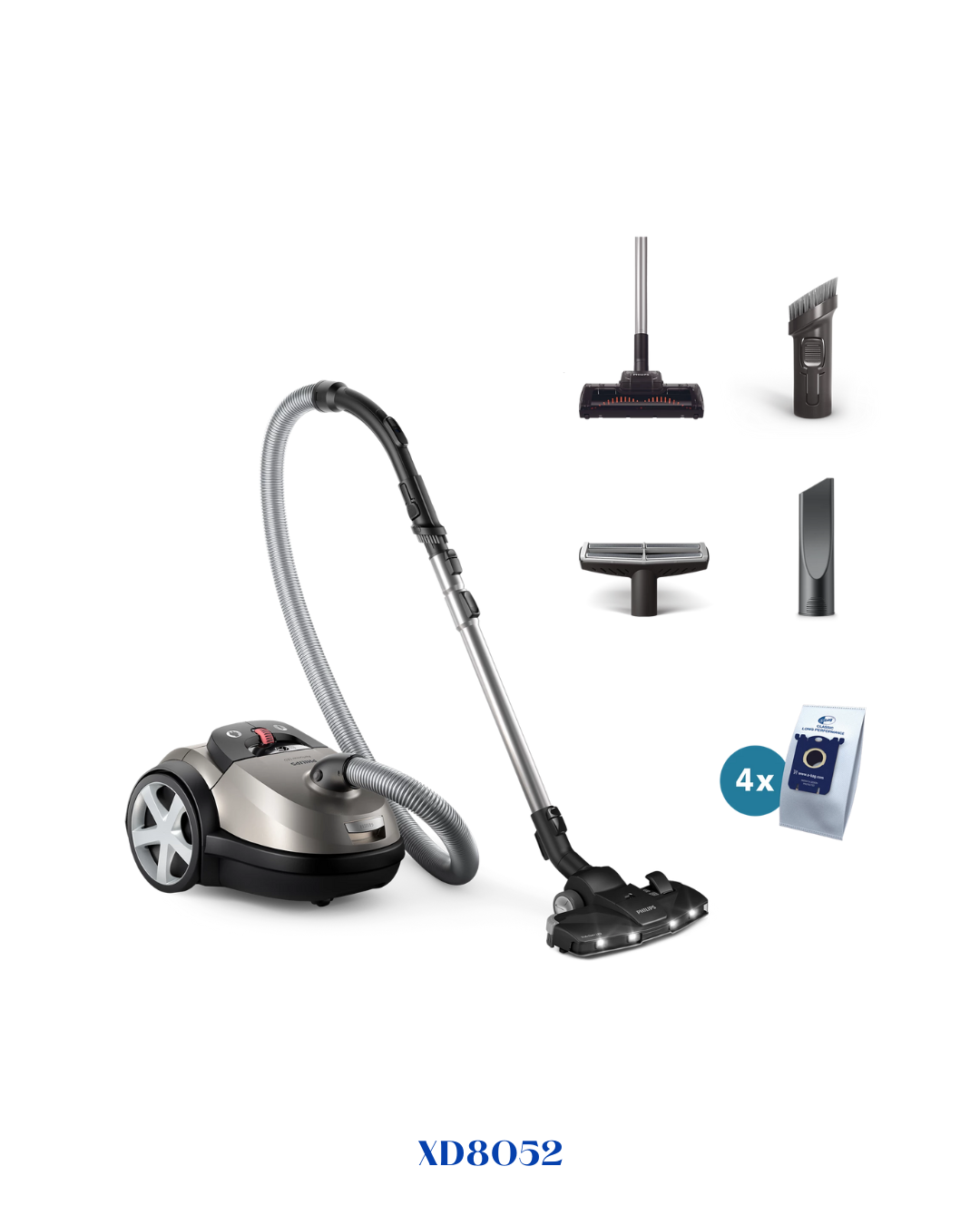 PHILIPS PERFORMER LED 8000 SERIES BAGGED VACUUM CLEANER 2200W