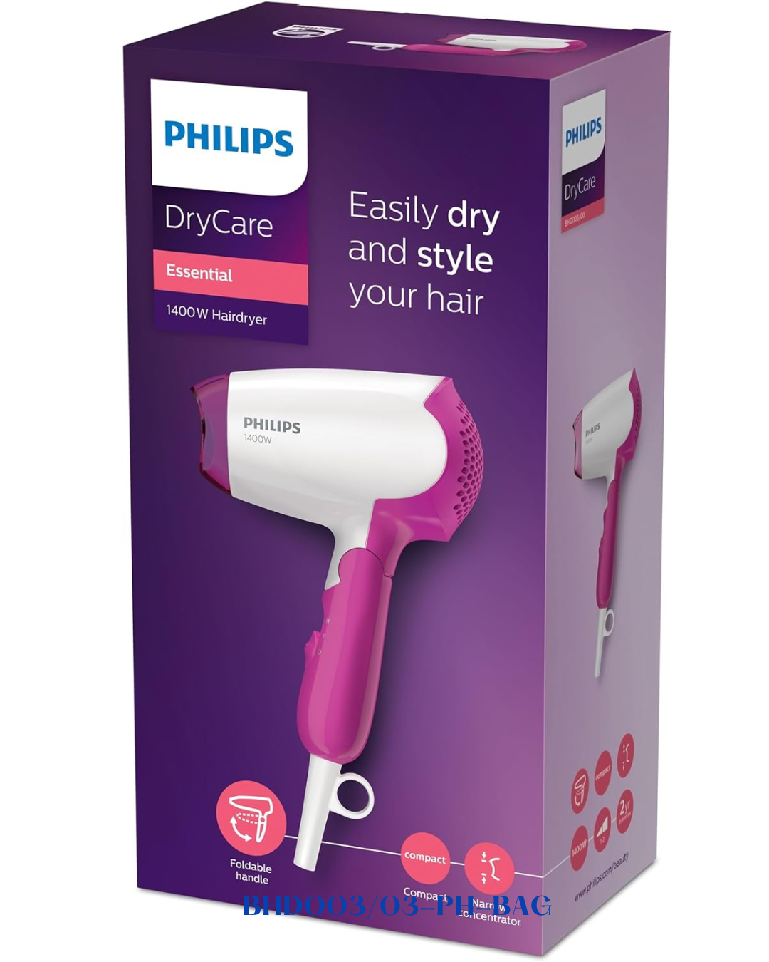 PHILIPS DRYCARE ESSENTIAL HAIR DRYER  1400W