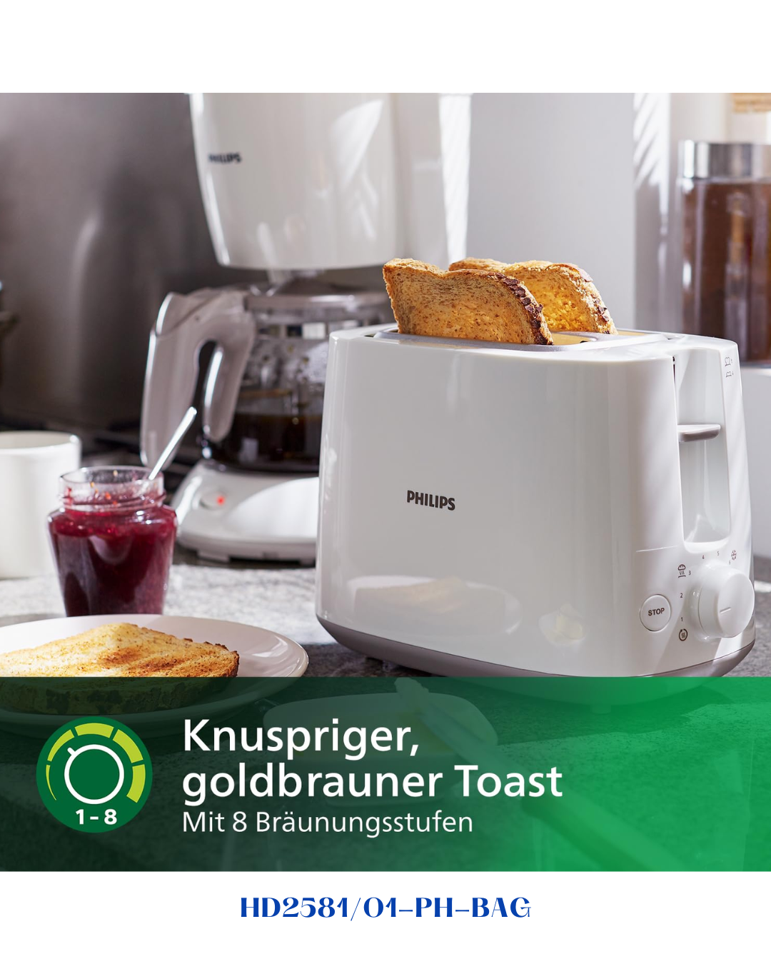 PHILIPS DAILY COLLECTION TOASTER  – 830W