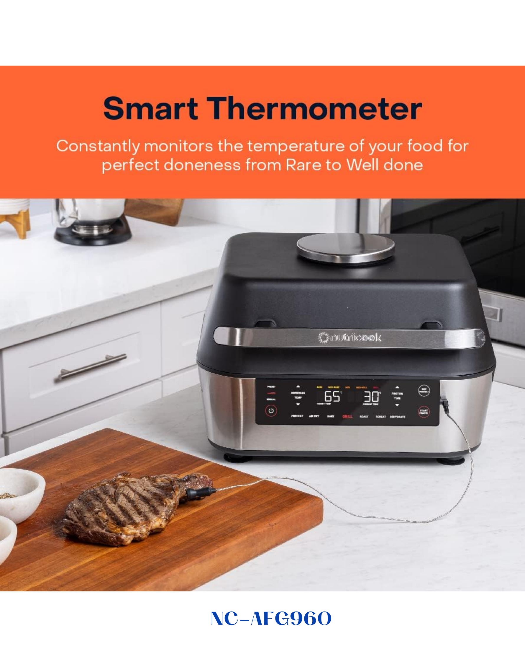 NUTRICOOK SMART AIR FRYER GRILL XL 1760W 8.5L
