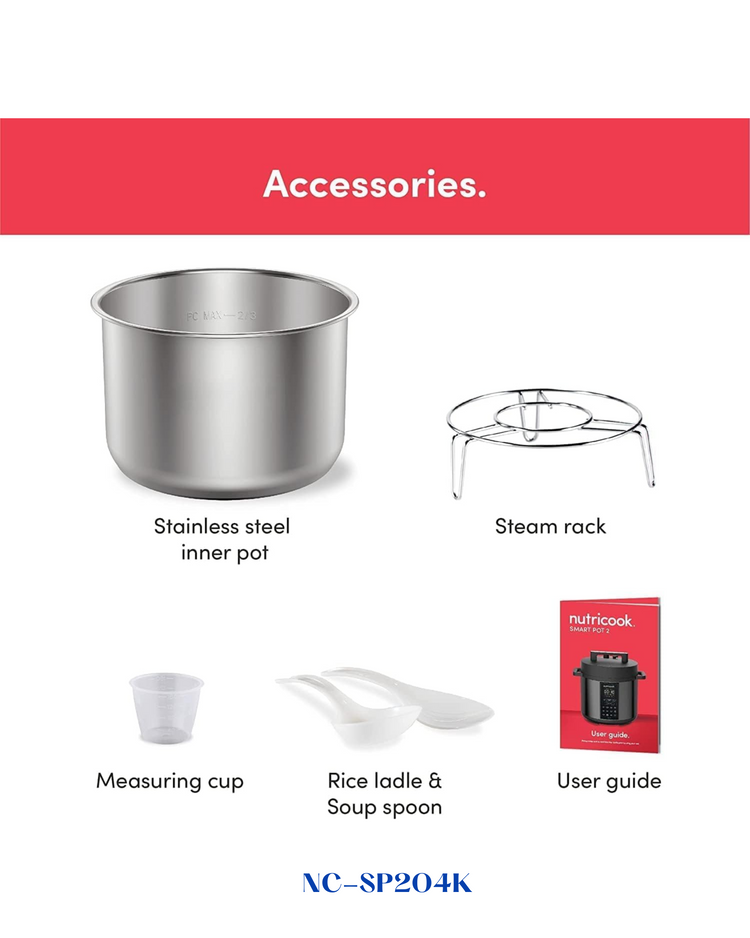 NUTRICOOK SMART POT  - STAINLESS STEEL 6L-1000W