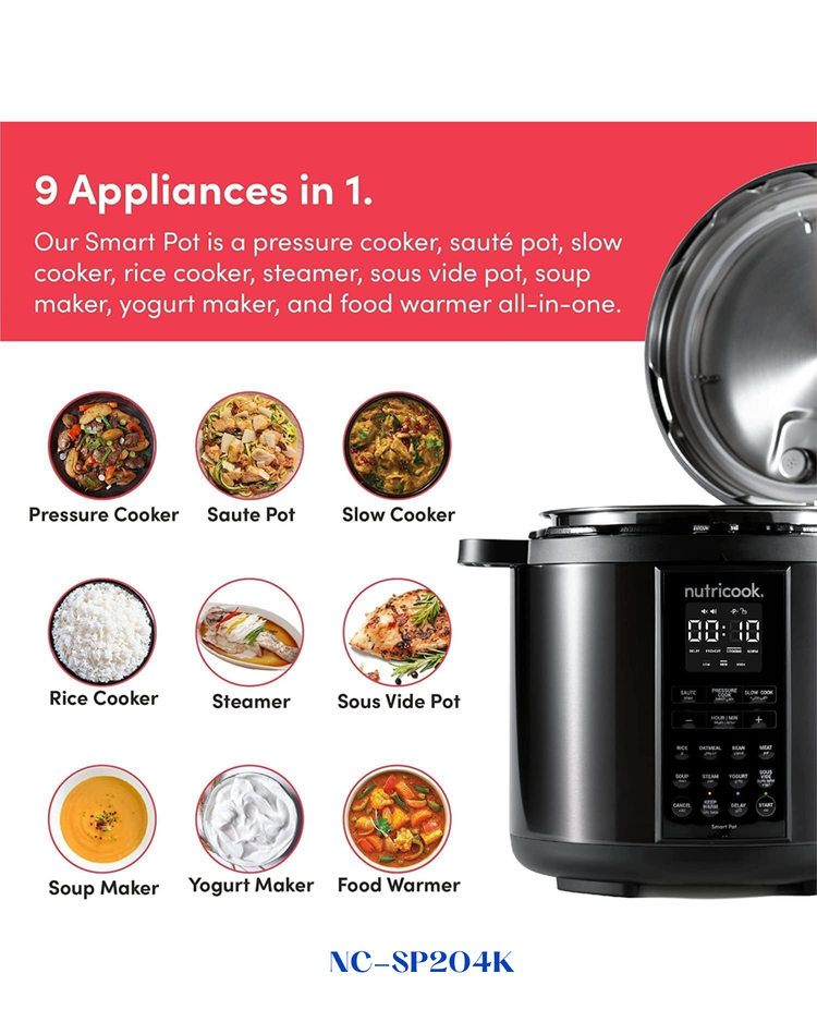 NUTRICOOK SMART POT  - STAINLESS STEEL 6L-1000W