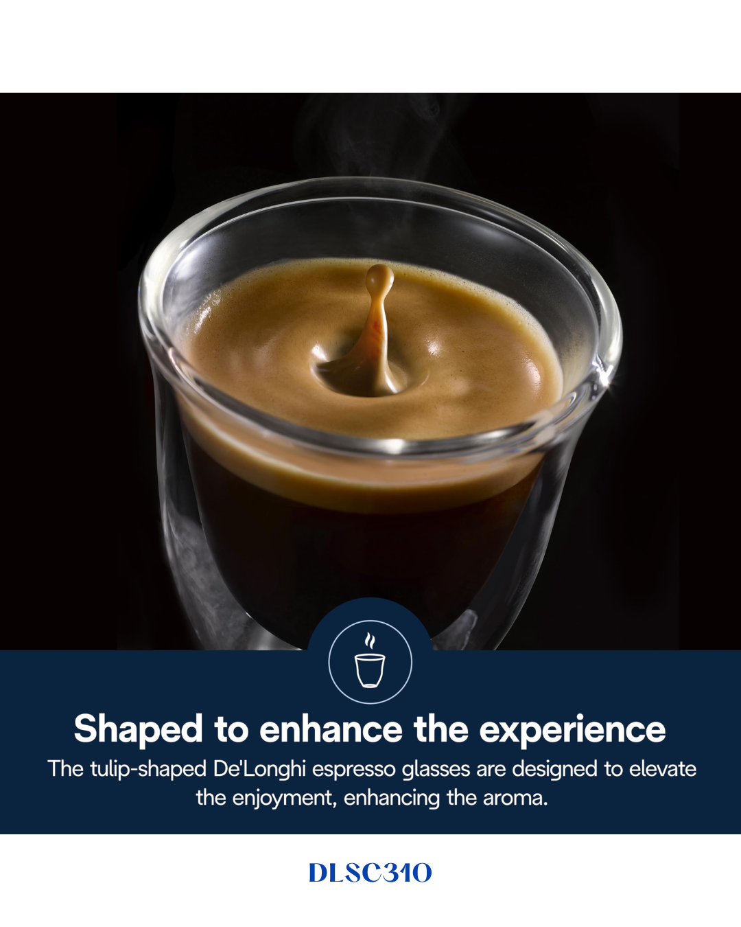 DELONGHI DOUBLE WALL ESPRESSO GLASSES – 90ML