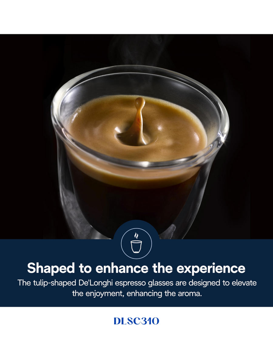 DELONGHI DOUBLE WALL ESPRESSO GLASSES – 90ML