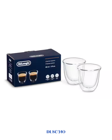 DELONGHI DOUBLE WALL ESPRESSO GLASSES – 90ML