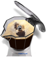 DELONGHI ALICIA PLUS  MOKA POT BLACK 450W-6 CUPS