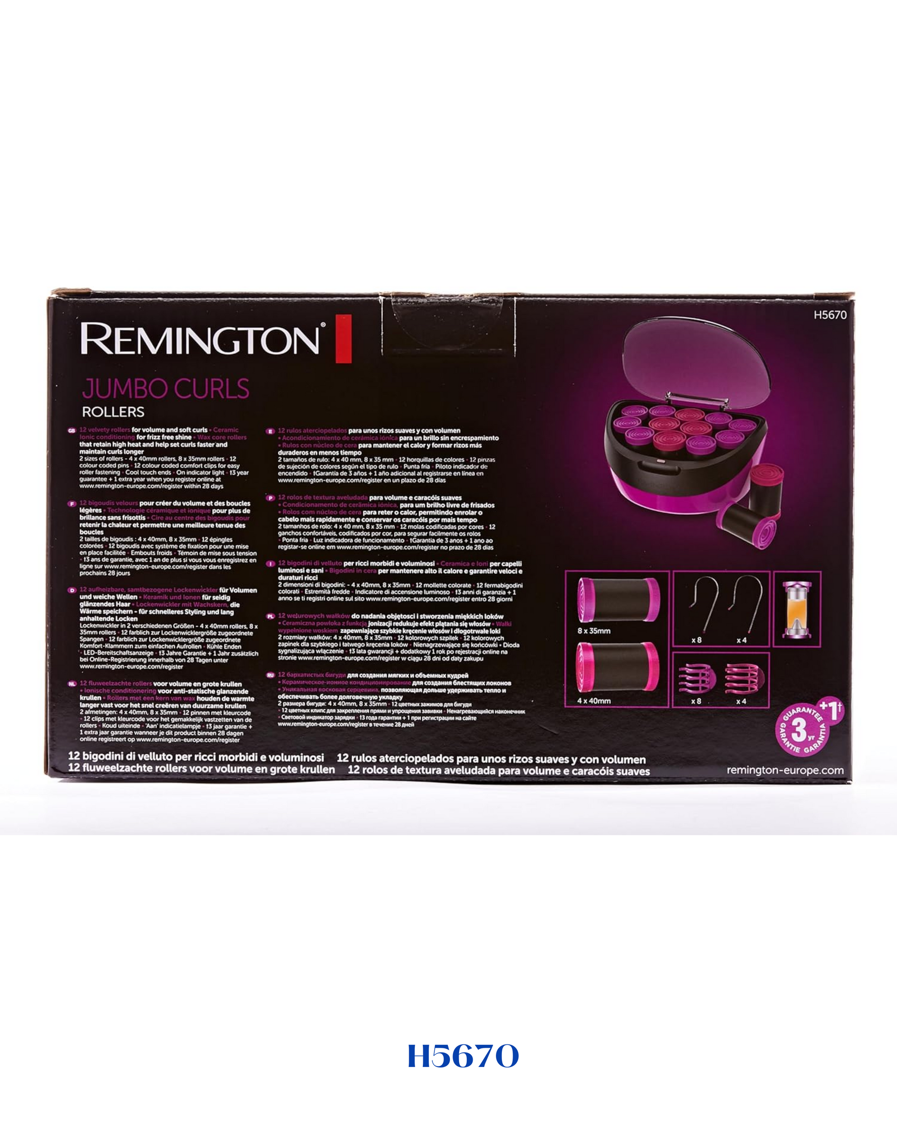 REMINGTON JUMBO CURLS HEATED ROLLERS