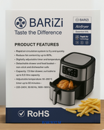 BARIZI AIRFRYER ESSENTIAL XXL 1800W 9.5L