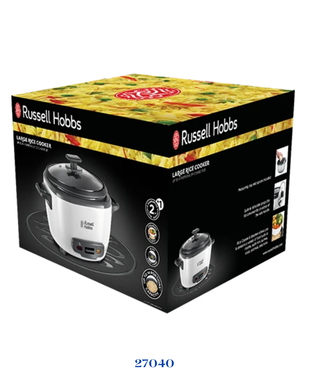 RUSSELL HOBBS LARGE RICE COOKER AND STEAMER_500W _2L