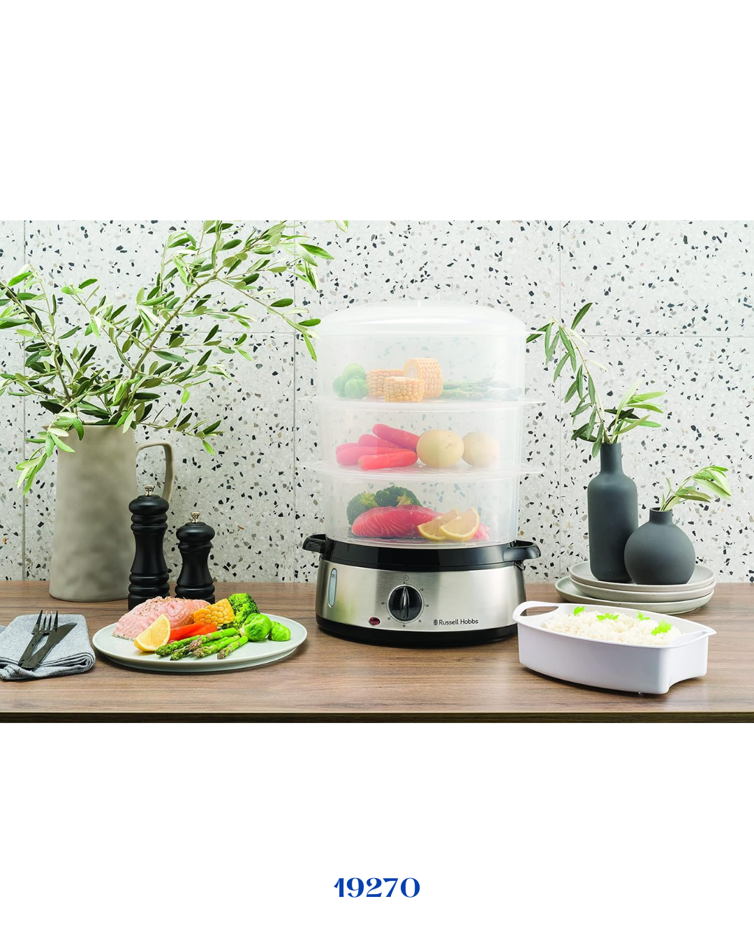 RUSSELL HOBBS COOK&HOME FOOD STEAMER _800W_9L