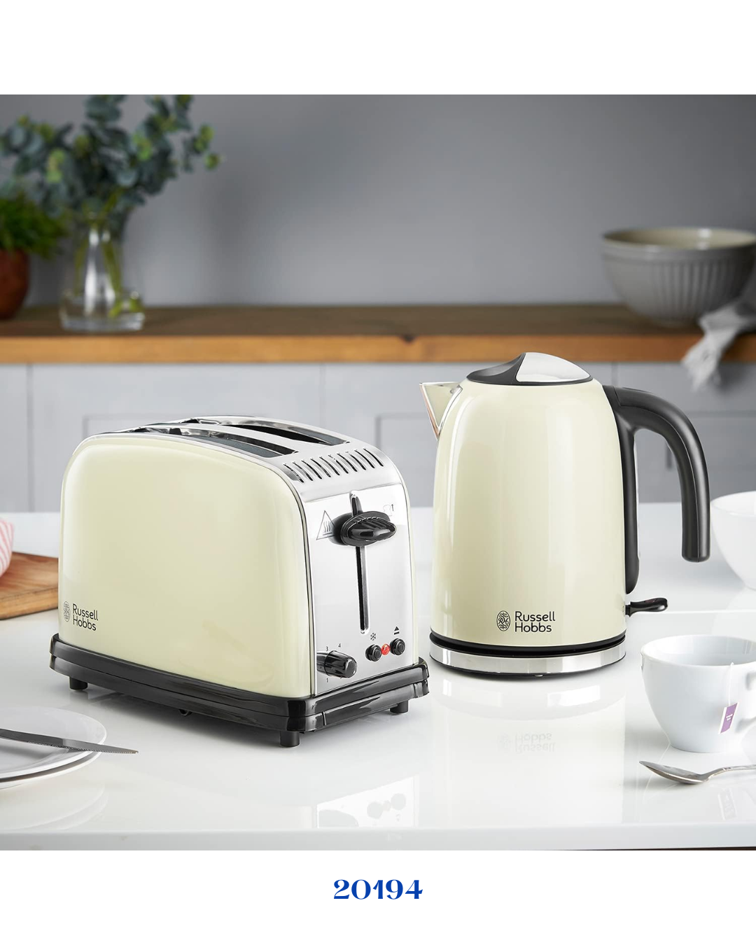 RUSSELL HOBBS COLOURS PLUS COMPACT CLASSIC CREAM KETTLE 2200W 1L​