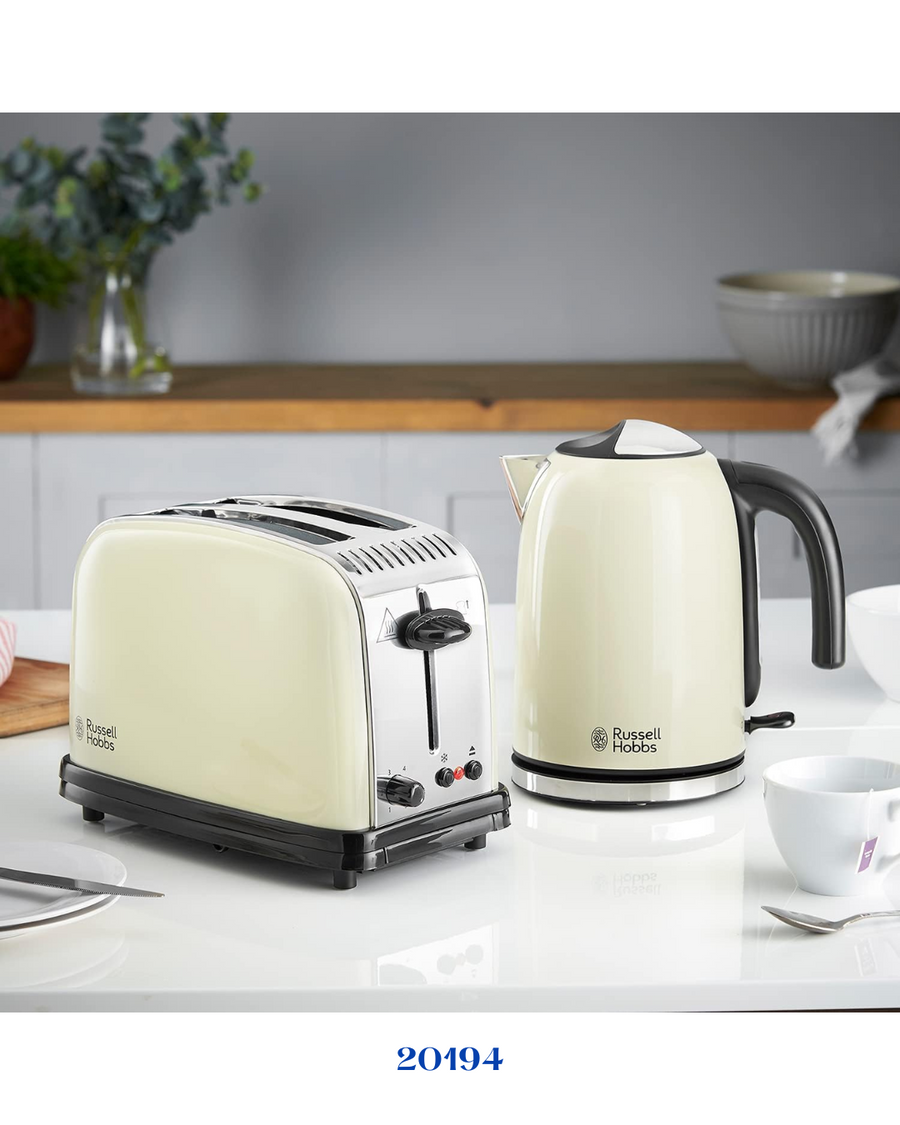 RUSSELL HOBBS COLOURS PLUS COMPACT CLASSIC CREAM KETTLE 2200W 1L​