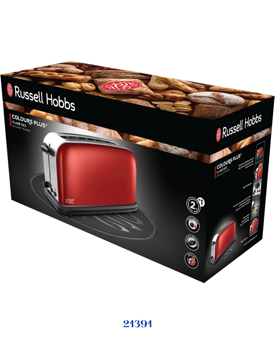 RUSSELL HOBBS COLOURS PLUS CLASSIC RED TOASTER