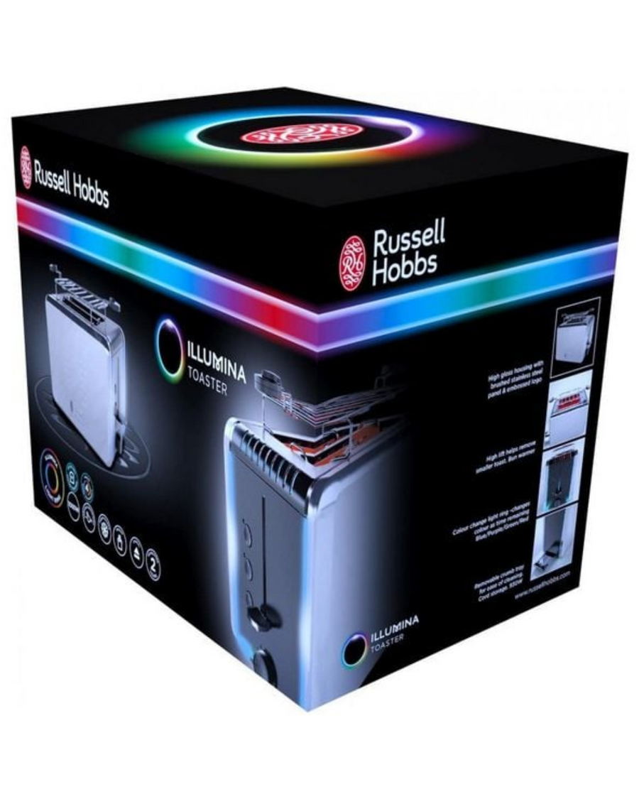 RUSSELL HOBBS ILLUMINA 2 SLICE TOASTER 1200W