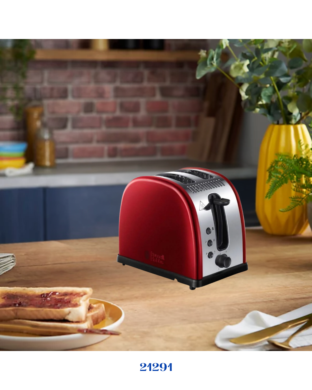 RUSSELL HOBBS LEGACY RED 2-SLICE TOASTER 1300W​