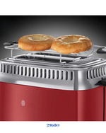 RUSSELL HOBBS RETRO RIBBON RED 2 SLICE TOASTER 1300W