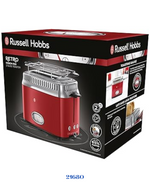 RUSSELL HOBBS RETRO RIBBON RED 2 SLICE TOASTER 1300W