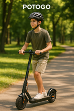 PORODO ELECTRIC SCOOTER 6.6AH WITH HELMET - BLACK