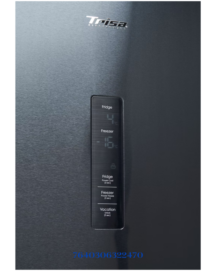 TRISA COMBI FRIDGE BLACK   223W 378L