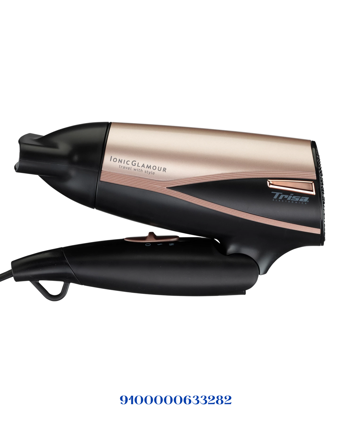 TRISA TRAVEL HAIR DRYER BLACK/GOLD 1600W