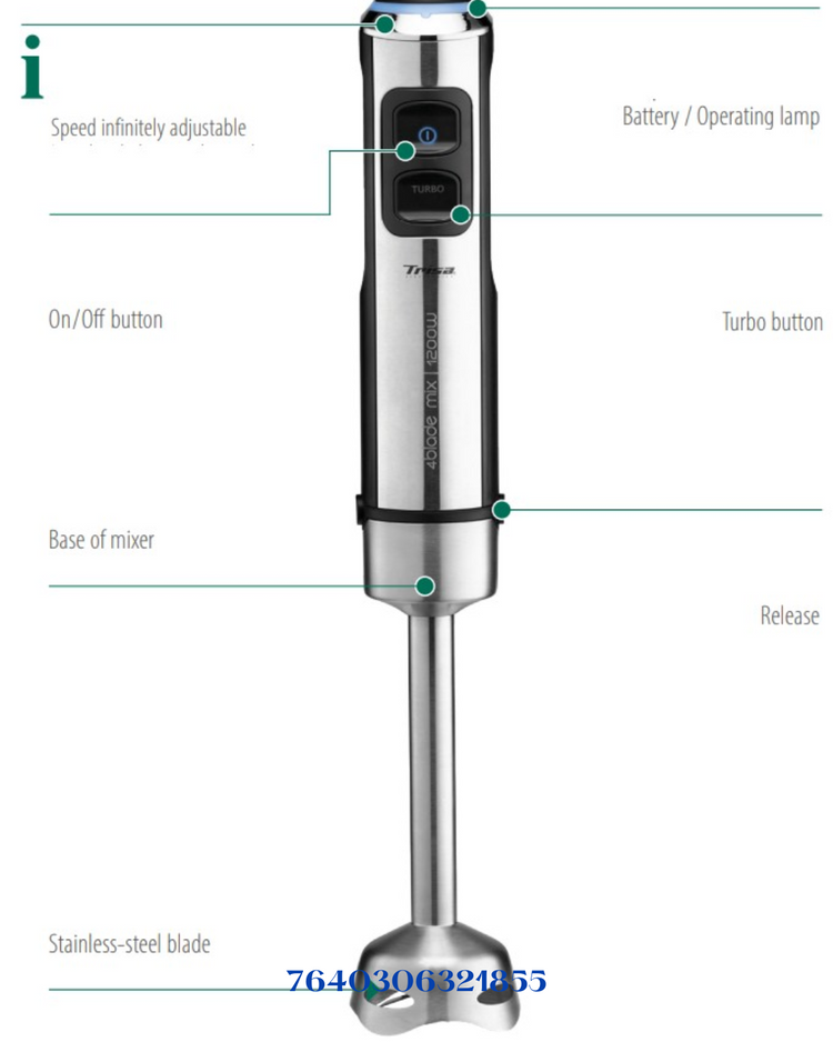 TRISA 4BLADE MIX HAND BLASTIC BLENDER 1200W